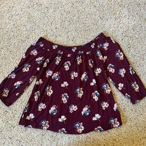 Old Navy floral off shoulder top
